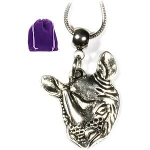 Rhinoceros Necklace - Animal Lover Gifts